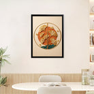 Modern Ginkgo Leaf Wall Art Framed Sculpture for Home Decor, Elegant Gold Accents, Perfect for Living Room or Office