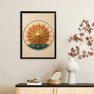 Elegant Sunburst Wall Art Sculpture, Modern Decor with Crystal Accents, Perfect for Living Room or Office