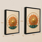 Elegant Sunburst Wall Art Sculpture, Modern Decor with Crystal Accents, Perfect for Living Room or Office