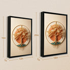 Elegant Tree of Life Wall Art Sculpture, Modern Decor with Gold Accents, Perfect for Home or Office