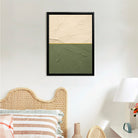 Abstract Landscape Painting in Black Frame, Modern Artwork for Home Decor