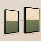 Abstract Landscape Painting in Black Frame, Modern Artwork for Home Decor