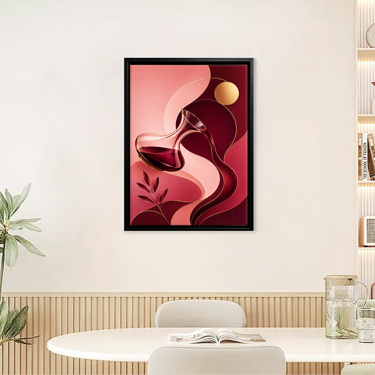 Abstract Wine Decanter Wall Art Print, Modern Home Decor, High-Quality Matte Finish, Perfect for Living Room or Kitchen