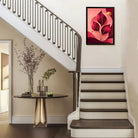 Modern Framed Leaf Art Print with Gold Accents, Elegant Home Decor for Living Room or Hallway