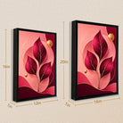 Modern Framed Leaf Art Print with Gold Accents, Elegant Home Decor for Living Room or Hallway