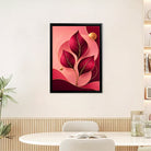 Modern Framed Leaf Art Print with Gold Accents, Elegant Home Decor for Living Room or Hallway