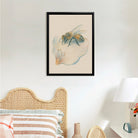 Framed Bee on Flower Art Print, Realistic Style, High-Quality Giclee, Perfect for Home Decor in Any Room