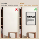 Mindset Motivational Art Print, Modern Black Frame, Inspiring Home Decor for Any Room