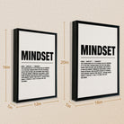 Mindset Motivational Art Print, Modern Black Frame, Inspiring Home Decor for Any Room