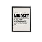 Mindset Motivational Art Print, Modern Black Frame, Inspiring Home Decor for Any Room