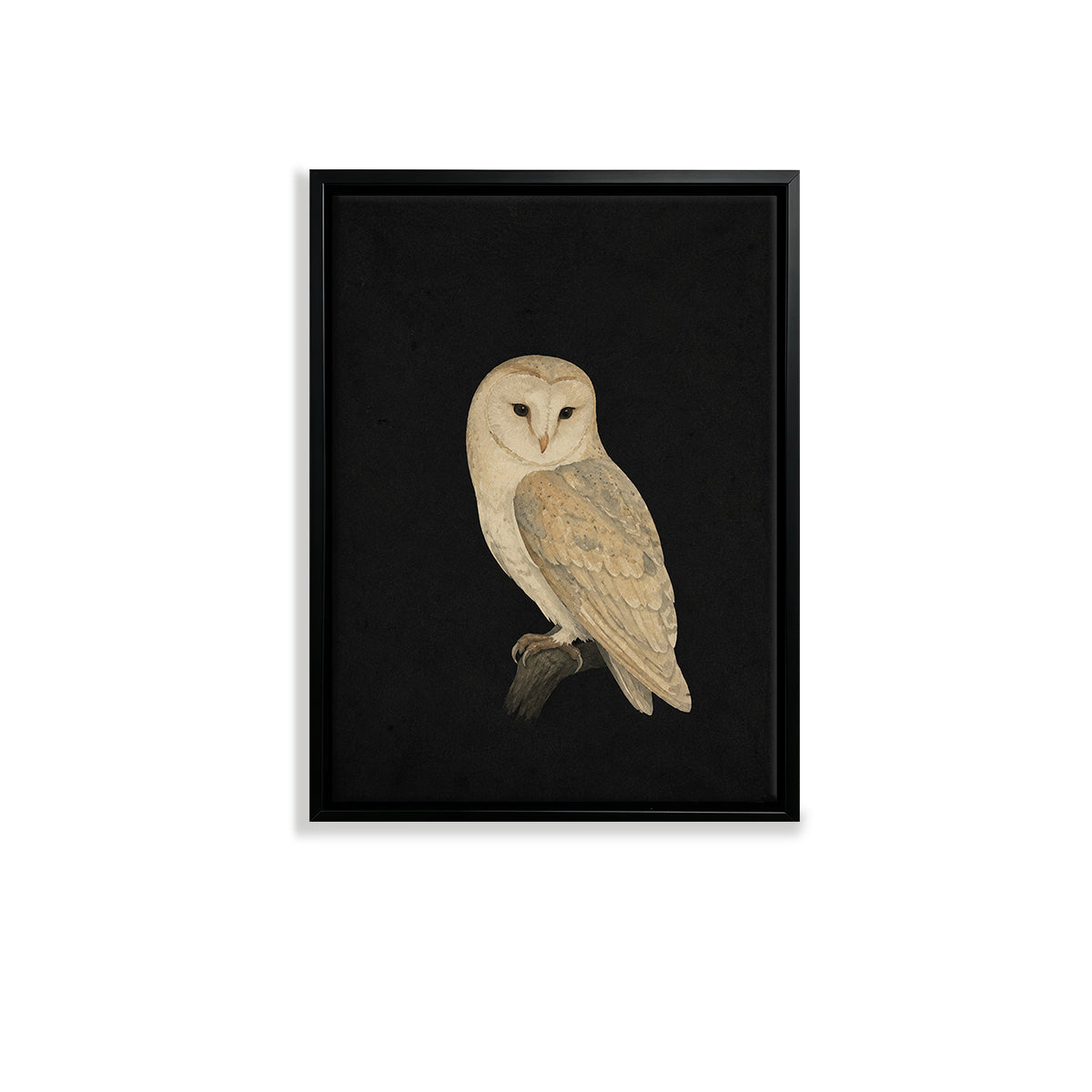 Framed Barn Owl Art Print, Vintage Style, High-Quality Canvas, Perfect Home Decor for Any Room