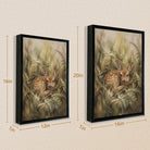 Framed Deer Fawn Art Print in Natural Ferns Style, Perfect for Home Decor or Gift