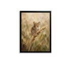 Framed Oil Painting of a Mouse in Wheat Field, Realistic Style, High-Quality Artwork for Home Decor