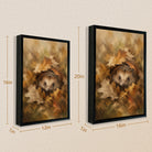 Framed Autumn Hedgehog Art Print, Oil Painting Style, High-Quality Canvas, Perfect for Home Decor in New York