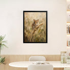 Framed Oil Painting of a Mouse in Wheat Field, Realistic Style, High-Quality Artwork for Home Decor