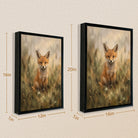 Framed Fox Art Print in Oil Style, Premium Quality Canvas, Perfect for Home Decor or Gift