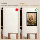 Framed Squirrel Art Print with Acorn, Oil Painting Style, High-Quality Canvas for Home Decor, Perfect Gift