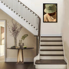Framed Art Print of a Man in a Bucket Hat and Sweater, Modern Urban Style, High-Quality Matte Finish
