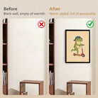 Framed Art Print of Frog on Scooter, Whimsical Illustration, High-Quality Matte Finish, Perfect for Home Decor in California