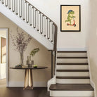 Framed Art Print of Frog on Scooter, Whimsical Illustration, High-Quality Matte Finish, Perfect for Home Decor in California