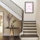 Framed Lashes & Lipstick Art Print, Modern Feminine Design, High-Quality Matte Finish, Perfect Home Decor for Any Room in New York