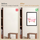 Framed Bathtub with Bubbles and Tulip Watercolor Art Print, Elegant Bathroom Decor, High-Quality Matte Finish