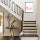 Framed Bathtub with Bubbles and Tulip Watercolor Art Print, Elegant Bathroom Decor, High-Quality Matte Finish