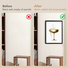 Modern Golden Champagne Glass Art Print, Elegant Design for Home Decor, Perfect Gift for Any Occasion