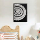 Abstract Spiral Wall Art Print in Black Frame, Modern Home Decor for Living Room or Staircase