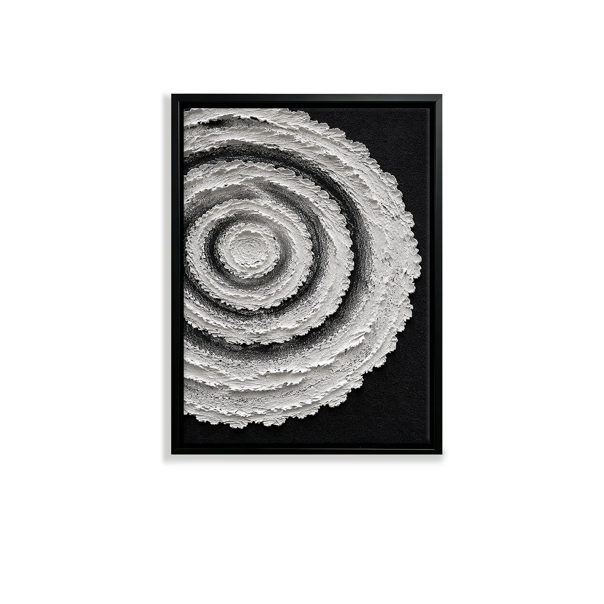 Abstract Spiral Wall Art Print in Black Frame, Modern Home Decor for Living Room or Staircase