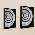 Abstract Spiral Wall Art Print in Black Frame, Modern Home Decor for Living Room or Staircase