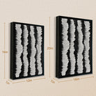 Abstract Black and White Stripes Framed Art Print, Modern Home Decor, High-Quality Canvas, Perfect for Living Room or Office