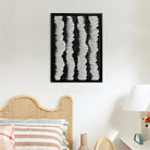Abstract Black and White Stripes Framed Art Print, Modern Home Decor, High-Quality Canvas, Perfect for Living Room or Office