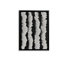 Abstract Black and White Stripes Framed Art Print, Modern Home Decor, High-Quality Canvas, Perfect for Living Room or Office