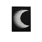 Abstract Crescent Moon Wall Art Print, Modern Black and White Canvas Painting for Home Decor