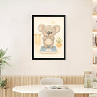 Framed Koala Bathroom Scale Art Print, Adorable Animal Illustration, High-Quality Matte Finish, Perfect Home Decor for Any Room