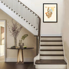 Framed Sloth Hair Dryer Art Print, Whimsical Bathroom Decor, High-Quality Matte Finish, Perfect for Home or Office