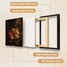 Framed Fox Art Print in Warm Forest Tones, High-Quality Canvas, Perfect Home Decor for Living Room or Bedroom