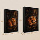 Framed Fox Art Print in Warm Forest Tones, High-Quality Canvas, Perfect Home Decor for Living Room or Bedroom