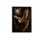 Framed Barn Owl Art Print, Realistic Wildlife Painting, High-Quality Canvas, Perfect Home Decor for Living Room or Bedroom