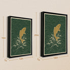 Framed Koi Fish Art Print, Japanese Style, Premium Quality, Perfect for Home Decor in Any Room