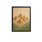 Framed Mountain Landscape Art Print, Modern Abstract Design, High-Quality Canvas, Perfect for Home Decor in California