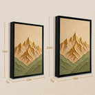 Framed Mountain Landscape Art Print, Modern Abstract Design, High-Quality Canvas, Perfect for Home Decor in California