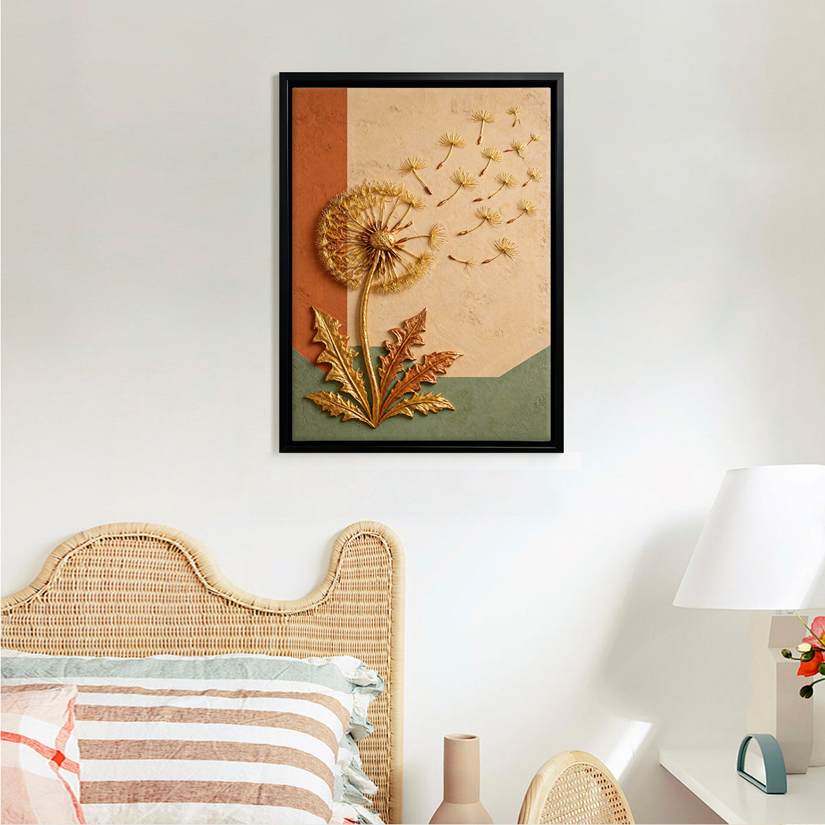 Modern Dandelion Wall Art Print, Abstract Design, High-Quality Matte Finish, Perfect for Home Decor in California