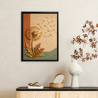 Modern Dandelion Wall Art Print, Abstract Design, High-Quality Matte Finish, Perfect for Home Decor in California