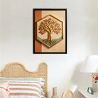 Framed Tree of Life Wall Art, Gold Leaf Design, Modern Home Decor, Perfect for Living Room or Office