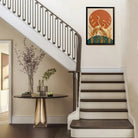 Golden Crane Wall Art, Modern Abstract Canvas Print, Decorative Home Accents for Living Room or Bedroom