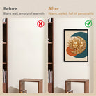 Modern Sun and Moon Wall Art Decor, Gold Finish, Abstract Design for Living Room or Bedroom