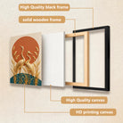 Golden Crane Wall Art, Modern Abstract Canvas Print, Decorative Home Accents for Living Room or Bedroom