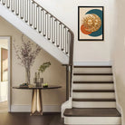 Modern Sun and Moon Wall Art Decor, Gold Finish, Abstract Design for Living Room or Bedroom